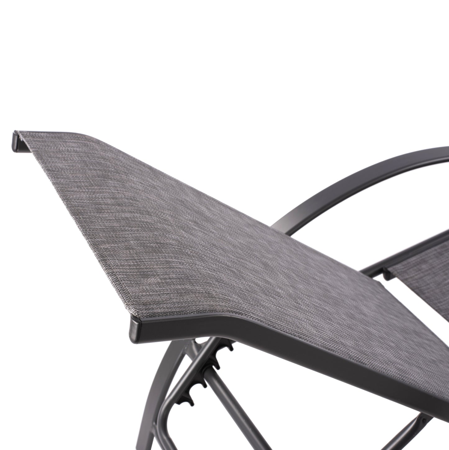 Sunbed Aluminum Grey With Textline Grey Hm5133.01 194x54-66x30 Cm.