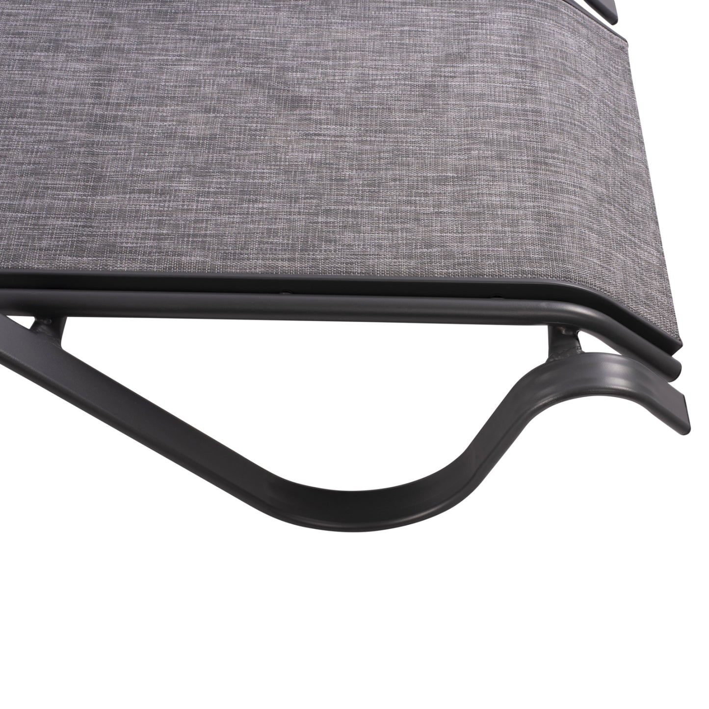 Sunbed Aluminum Grey With Textline Grey Hm5133.01 194x54-66x30 Cm.