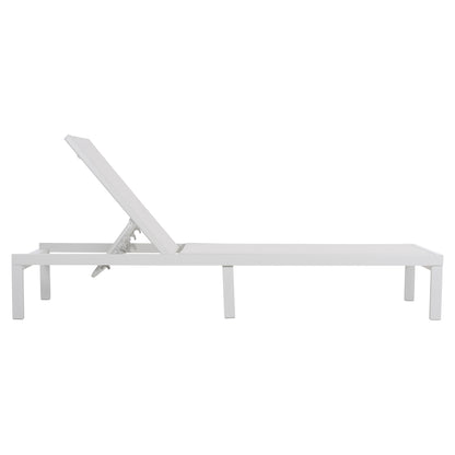 Aluminum Sunbed Thatcher Hm5983.01 White Frame & Textilene 196,5x64,5x92hcm.