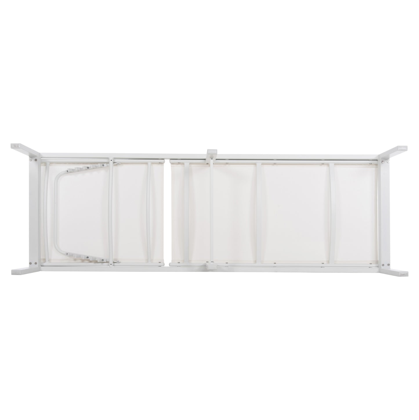 Aluminum Sunbed Thatcher Hm5983.01 White Frame & Textilene 196,5x64,5x92hcm.