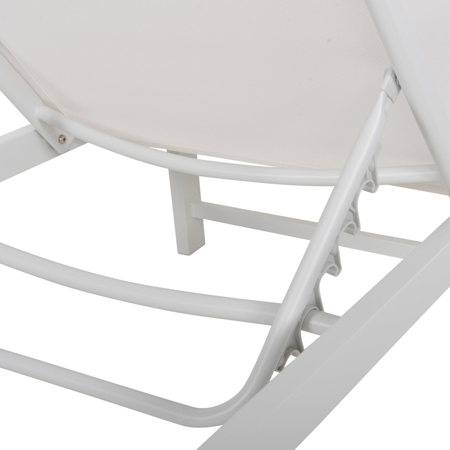 Aluminum Sunbed Thatcher Hm5983.01 White Frame & Textilene 196,5x64,5x92hcm.