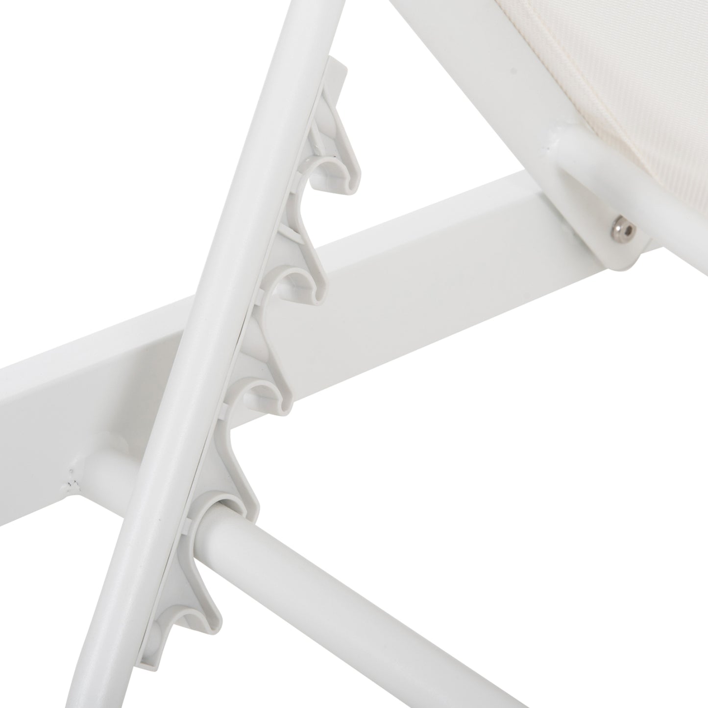 Aluminum Sunbed Thatcher Hm5983.01 White Frame & Textilene 196,5x64,5x92hcm.