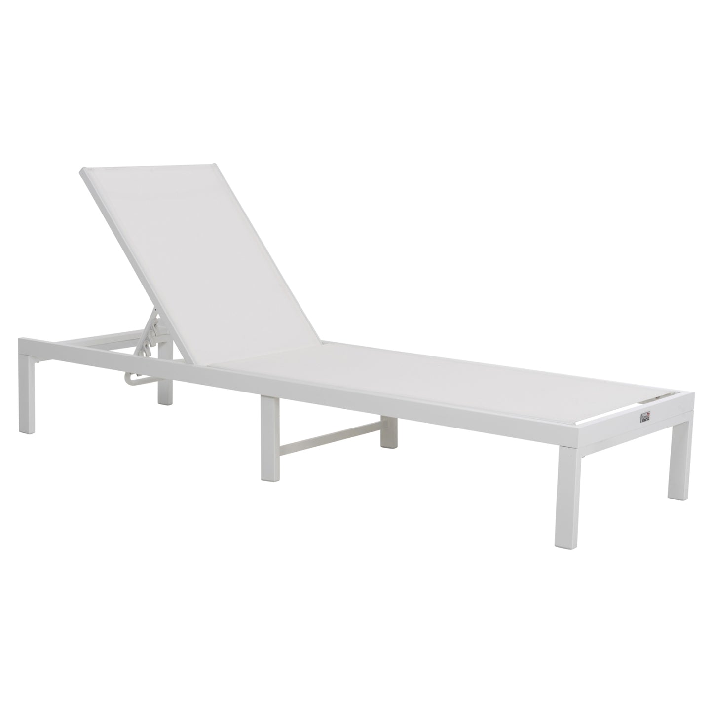 Aluminum Sunbed Thatcher Hm5983.01 White Frame & Textilene 196,5x64,5x92hcm.