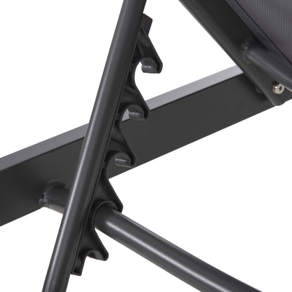 Aluminum Sunbed Thatcher Hm5983.03 Anthracite Frame & Textilene 196,5x64,5x92hcm.