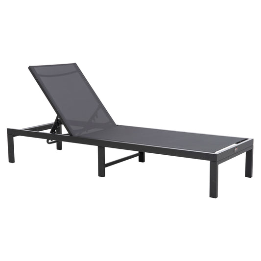 Aluminum Sunbed Thatcher Hm5983.03 Anthracite Frame & Textilene 196,5x64,5x92hcm.