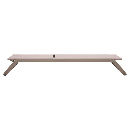 Sunlounger Marimar Hm6562.03 Aluminum Frame In Taupe & Textilene In Beige 220x67.5x31.5hcm