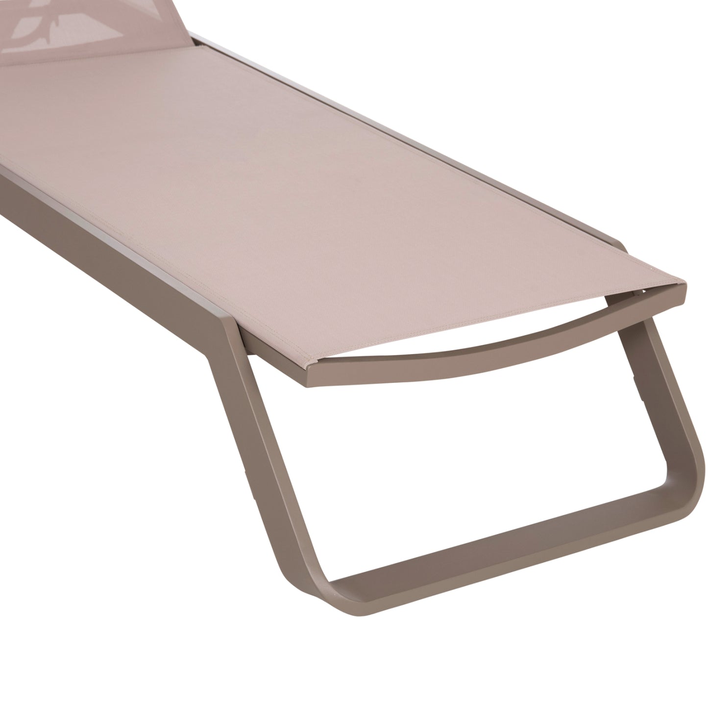 Sunlounger Marimar Hm6562.03 Aluminum Frame In Taupe & Textilene In Beige 220x67.5x31.5hcm
