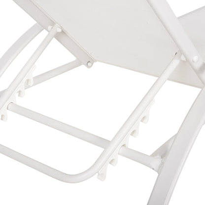 Sunbed Wakana Aluminum White With Textline White Hm5133.02 194x54-66x30 Cm.