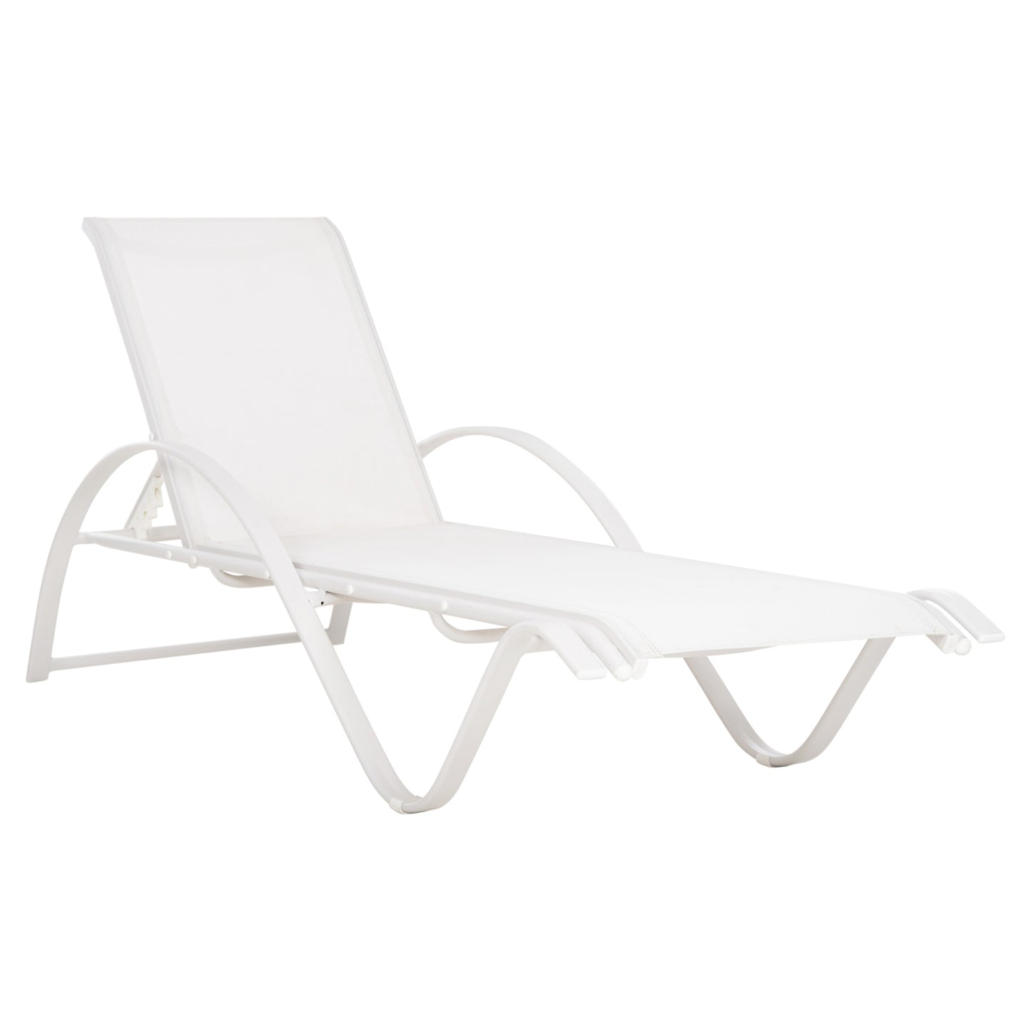 Sunbed Wakana Aluminum White With Textline White Hm5133.02 194x54-66x30 Cm.
