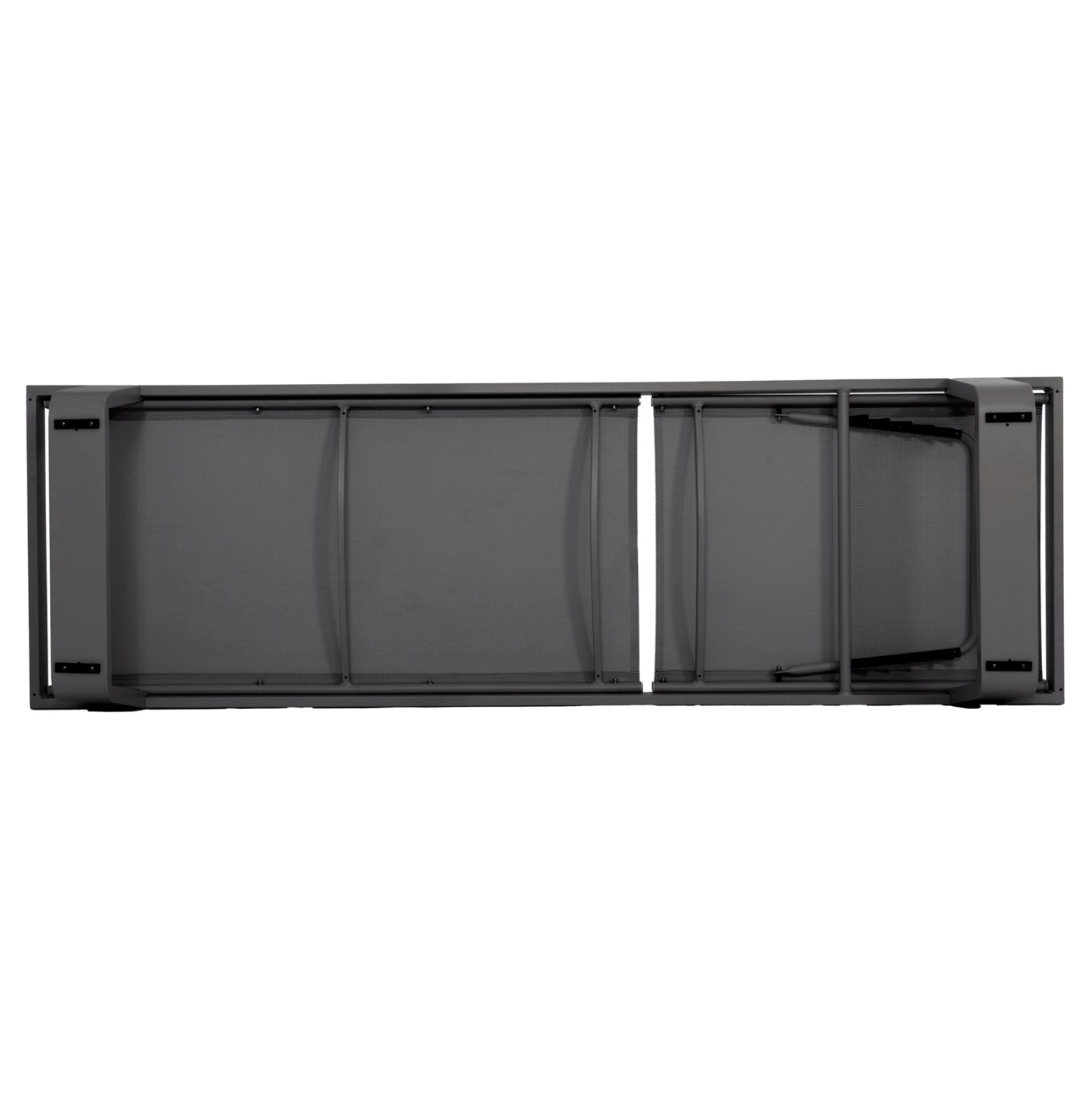 Aluminum Sunbed Rickon With Teslin Fabric Hm6292.01 Grey Color 198x61,5x97hcm.