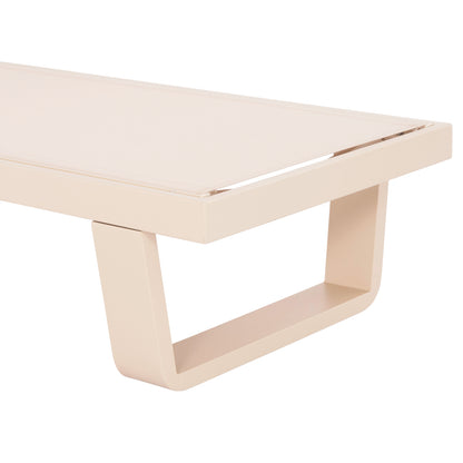 Aluminum Sunbed Rickon With Teslin Fabric Hm6292.04 Champagne Color 198x61,5x97hcm.