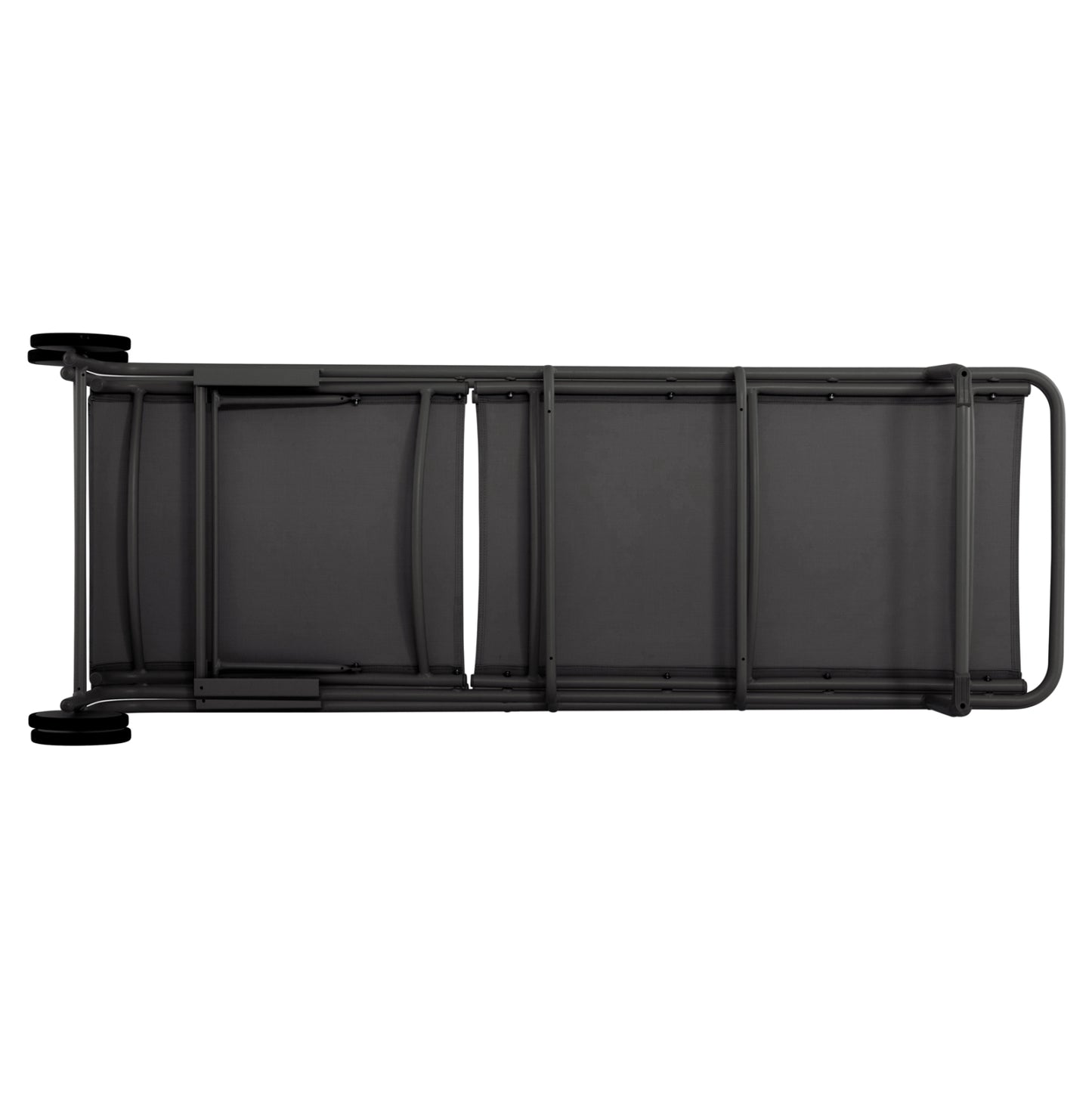 Aluminum Sunbed Riben With Teslin Fabric & Wheels Hm6293.01 Grey Color 210x78x91hcm.