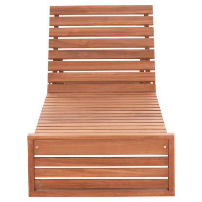 Sunlounger Without Cushions Zizel Hm6161 Teak Wood In Natural 200x71x30hcm.