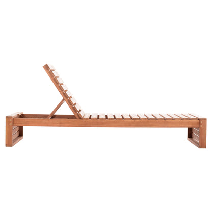 Sunlounger Without Cushions Zizel Hm6161 Teak Wood In Natural 200x71x30hcm.