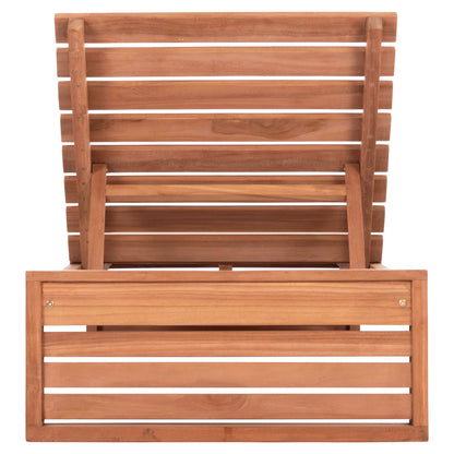 Sunlounger Without Cushions Zizel Hm6161 Teak Wood In Natural 200x71x30hcm.