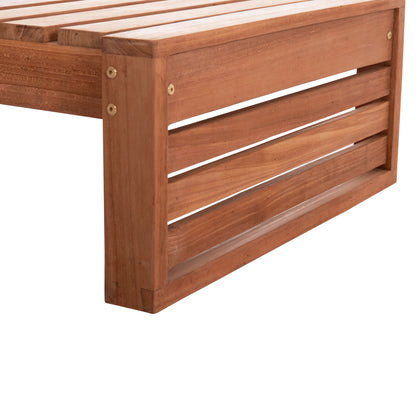 Sunlounger Without Cushions Zizel Hm6161 Teak Wood In Natural 200x71x30hcm.