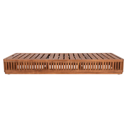 Sunlounger Without Cushions Vernon Hm6331 Teak Wood In Natural 200x80x25hcm.