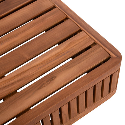 Sunlounger Without Cushions Vernon Hm6331 Teak Wood In Natural 200x80x25hcm.