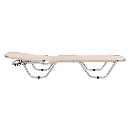Professional Sunbed Aluminum Hm5071.60 Cream Color 60x195x30 Cm