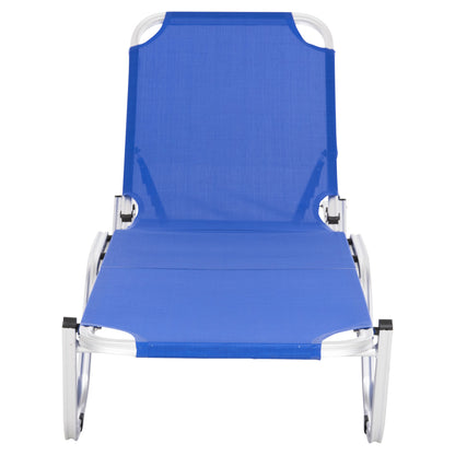 Professional Sunbed Aluminum Hm5071.01 Blue 60x195x30 Cm
