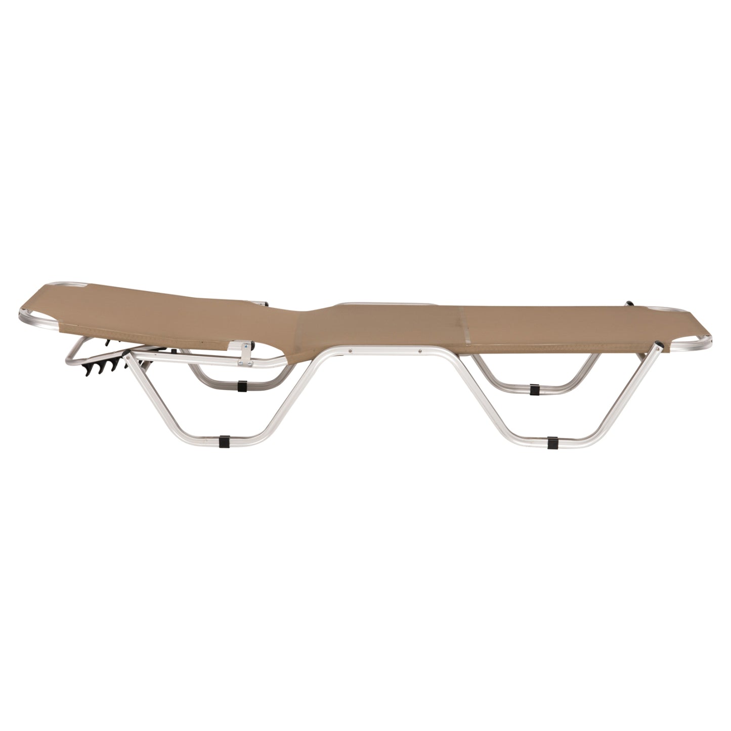 Professional Aluminum Sunbed Hm5071.80 Mocha 60x190x30-91 Cm
