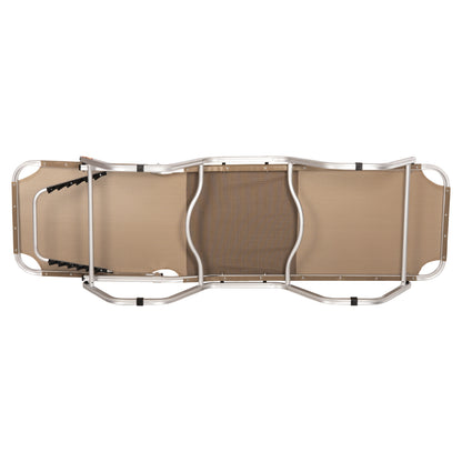 Professional Aluminum Sunbed Hm5071.80 Mocha 60x190x30-91 Cm