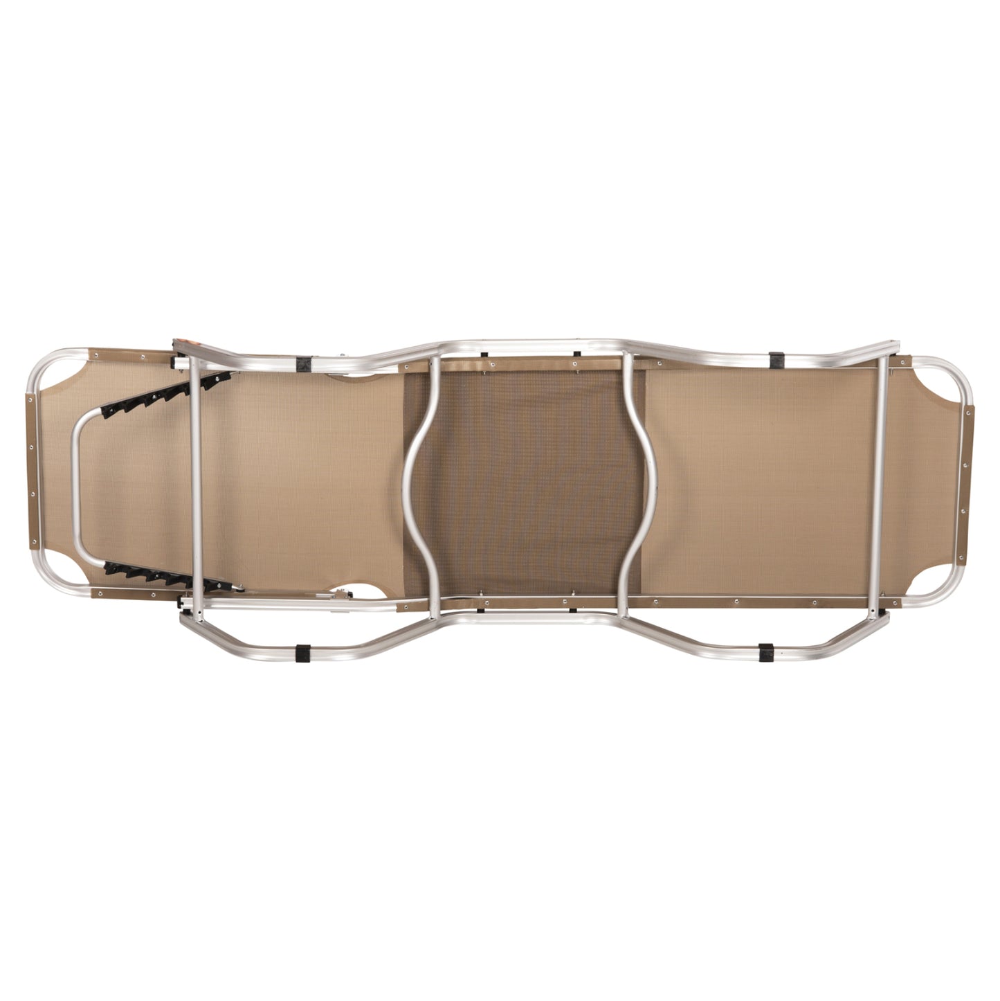 Professional Aluminum Sunbed Hm5071.80 Mocha 60x190x30-91 Cm