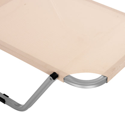 Professional Sunbed Aluminum Hm5071.60 Cream Color 60x195x30 Cm