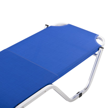 Professional Sunbed Aluminum Hm5071.01 Blue 60x195x30 Cm
