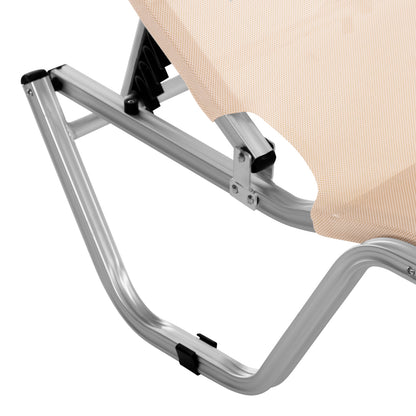 Professional Sunbed Aluminum Hm5071.60 Cream Color 60x195x30 Cm