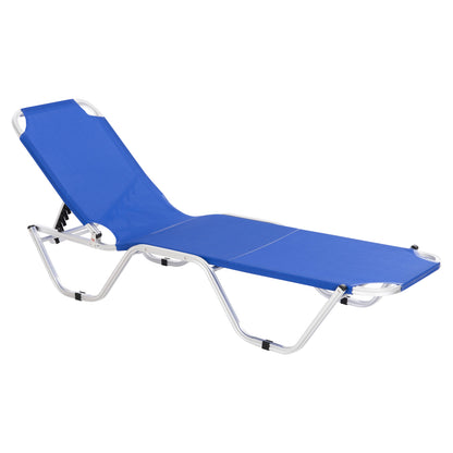 Professional Sunbed Aluminum Hm5071.01 Blue 60x195x30 Cm