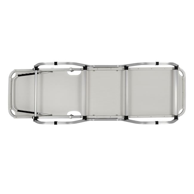 Professional Sunbed Aluminum Hm5071.03 White 195x53-60x30 Cm