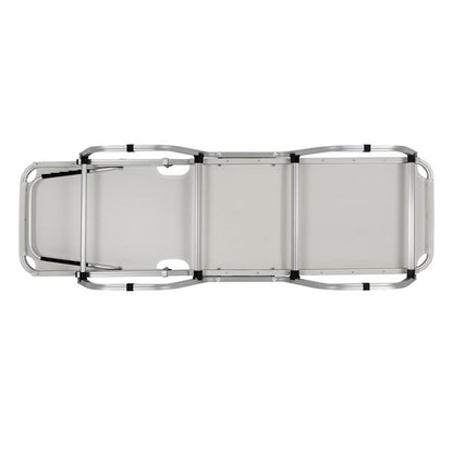 Professional Sunbed Aluminum Hm5071.03 White 195x53-60x30 Cm