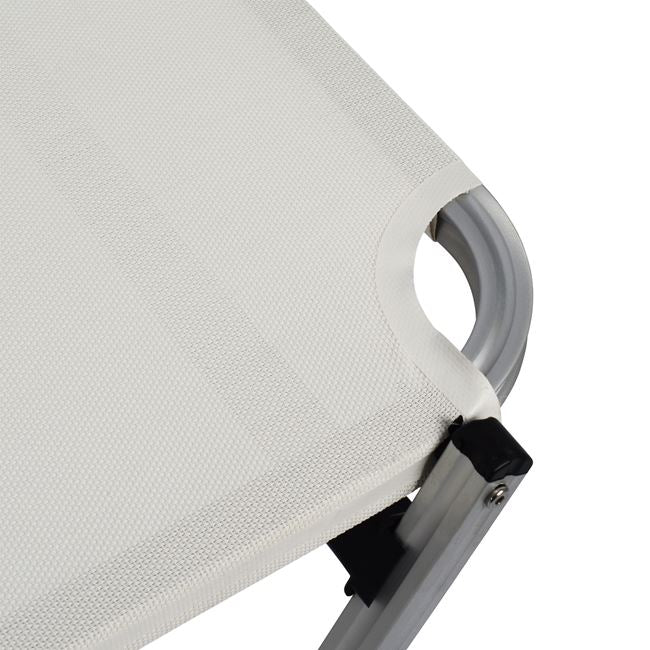 Professional Sunbed Aluminum Hm5071.03 White 195x53-60x30 Cm