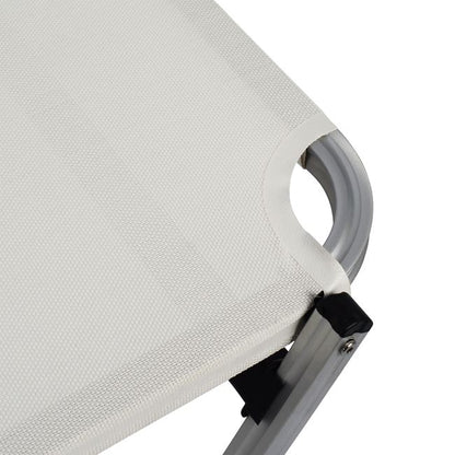 Professional Sunbed Aluminum Hm5071.03 White 195x53-60x30 Cm