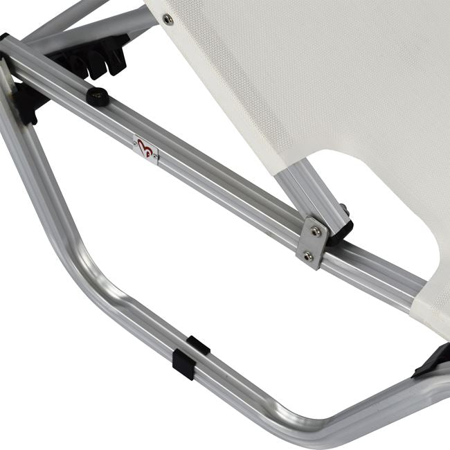 Professional Sunbed Aluminum Hm5071.03 White 195x53-60x30 Cm