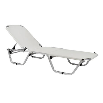 Professional Sunbed Aluminum Hm5071.03 White 195x53-60x30 Cm