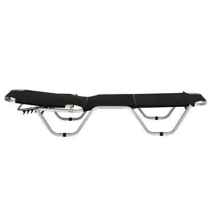 Professional Sunbed Aluminum Waldo Hm5071.90 Black 195x53-60x30  Cm
