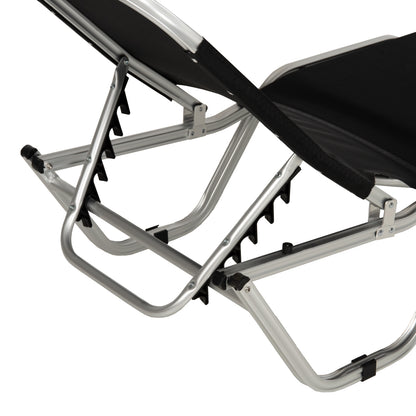 Professional Sunbed Aluminum Waldo Hm5071.90 Black 195x53-60x30  Cm