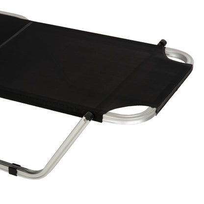 Professional Sunbed Aluminum Waldo Hm5071.90 Black 195x53-60x30  Cm