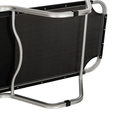Professional Sunbed Aluminum Waldo Hm5071.90 Black 195x53-60x30  Cm