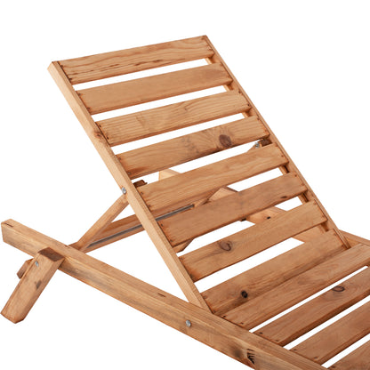 Professional Sunbed Hm11431.03 Fir Wood In Natural Shade 72x196x29-84h Cm.