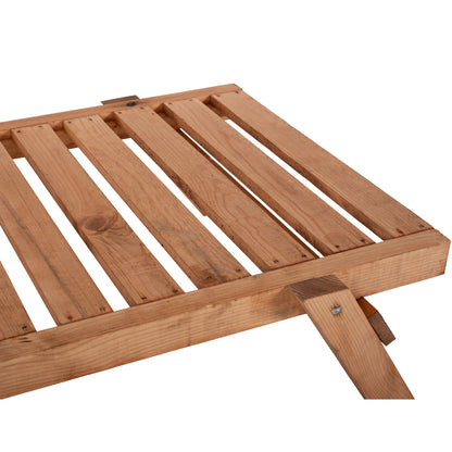 Professional Sunbed Hm11431.03 Fir Wood In Natural Shade 72x196x29-84h Cm.