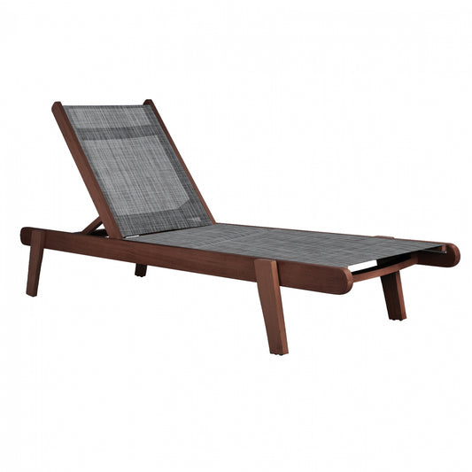 Professional Sunbed Oak Creta Walnut And Grey Cover Hm10356.02 202,5x66,5x30,5cm
