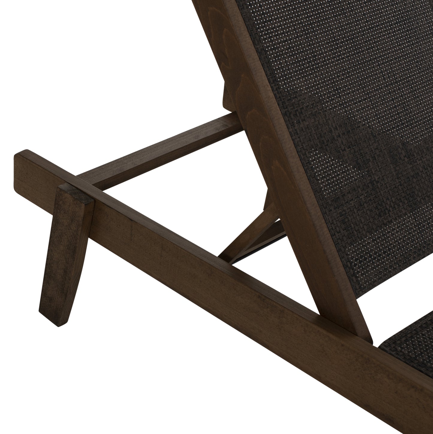 Sunbed Professional Creta Beech Wood In Walnut Color & Brown Textilene 200x61-66x31-91hcm.hm10356.04