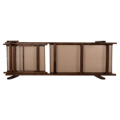 Sunbed Professional Creta Beech Wood In Walnut Color & Mocha Textilene 200x61-66x31-91hcm.hm10356.06