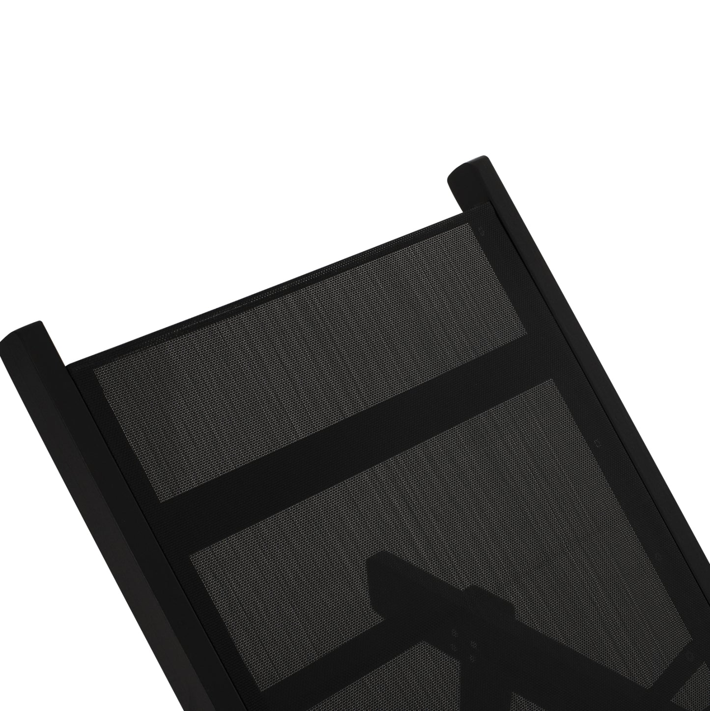 Professional Sunbed Beech Wood Creta Black & Black Fabric Hm11340.02 202,5x66,5x30,5 Cm