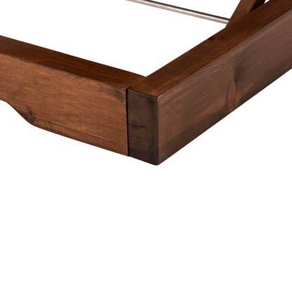 Beach Lounger Ikaria Low Hm10622.01 Pine Wood In Walnut Color-black Textilene-cushion 20cm Thick