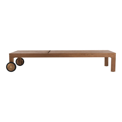 Sunbed Lounger Lagertha Hm5963.11 Teak Wood In Natural Color 200x65x102hcm.