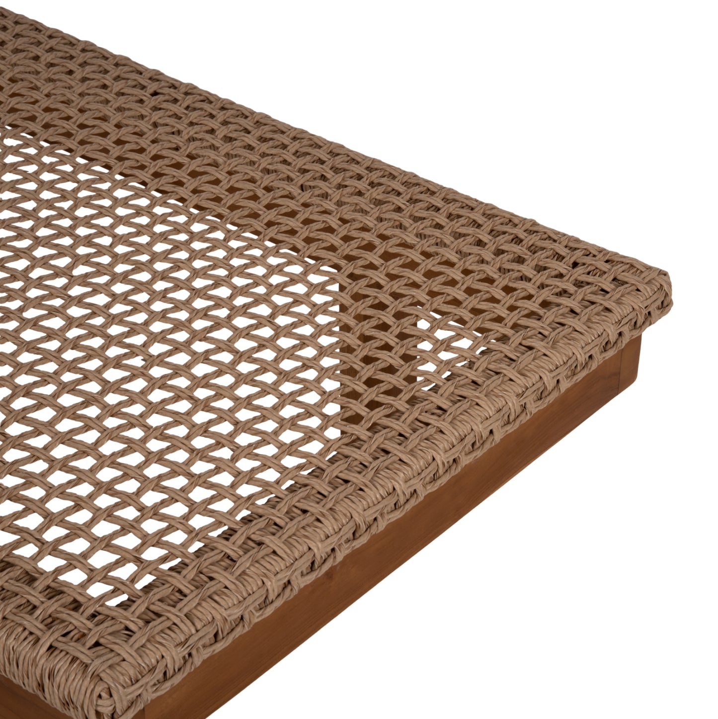 Sunlounger Patron Hm5993 Teak Wood-viro Rope Wicker 191x65x86hcm.